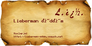 Lieberman Ádám névjegykártya